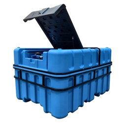 2500L AdBlue PolyCube Tank with 240V Pump, 10m x 3/4  Hose Reel